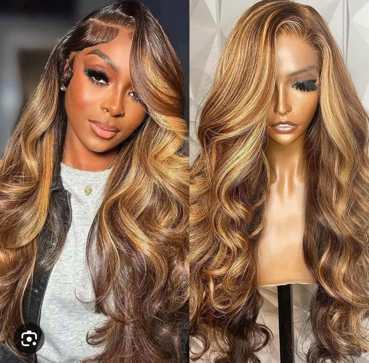 ✨ 26” Body Wave Wig – 4x4 Honey Blonde (180%)