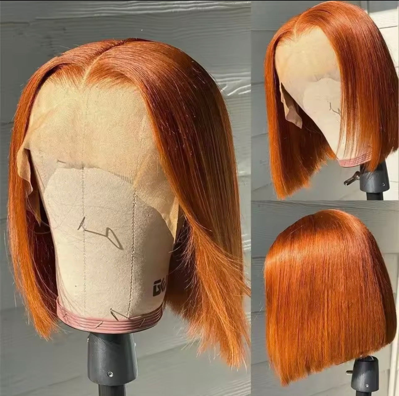 8” Bob Wig – Ginger Orange