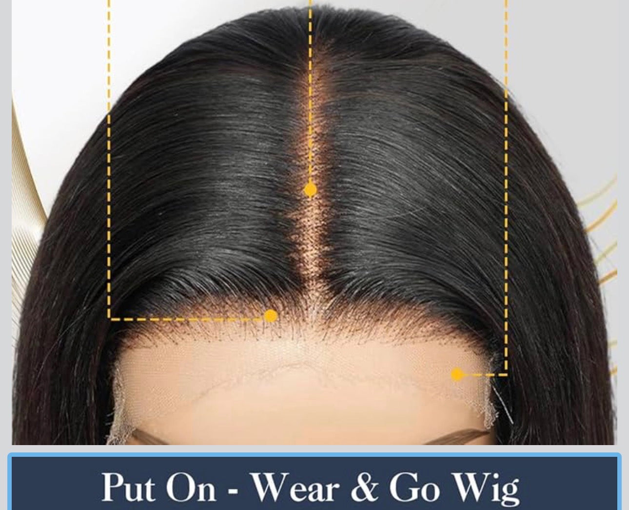 8” Bone Straight Bob Wig – Black (300% Density) ✨