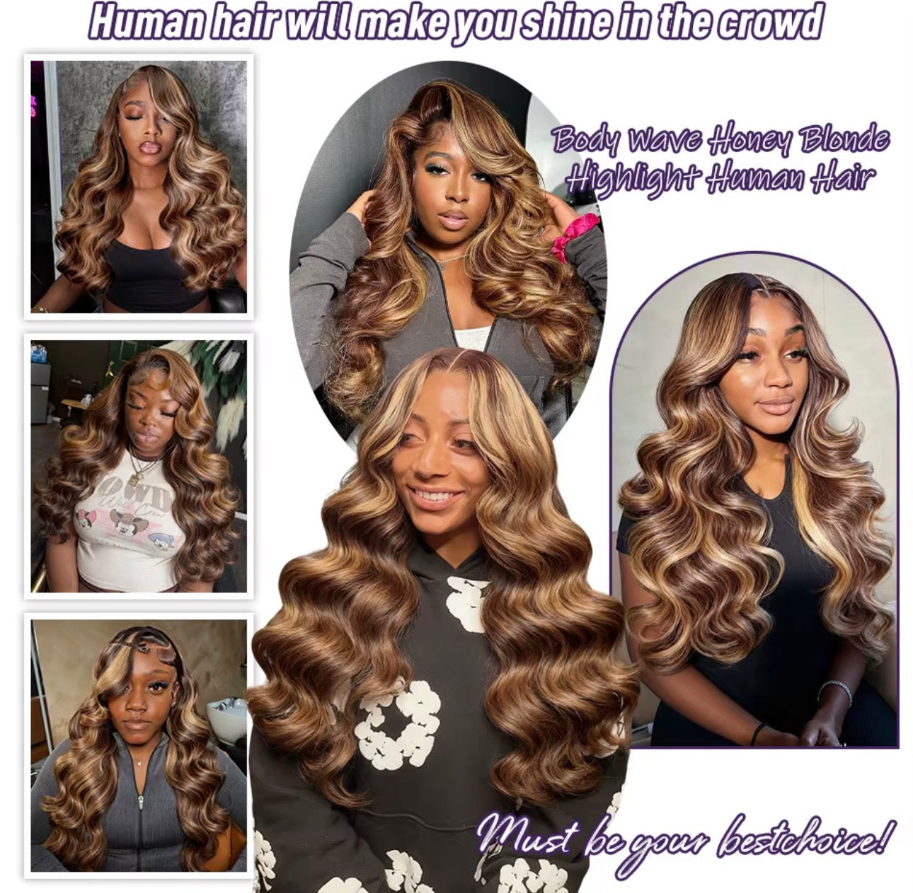 ✨ 24” Body Wave Wig – 4x4 Glueless Honey Blonde (180%)