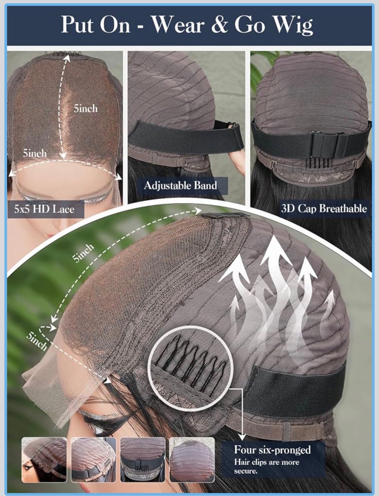 8” Bone Straight Bob Wig – Black (300% Density) ✨