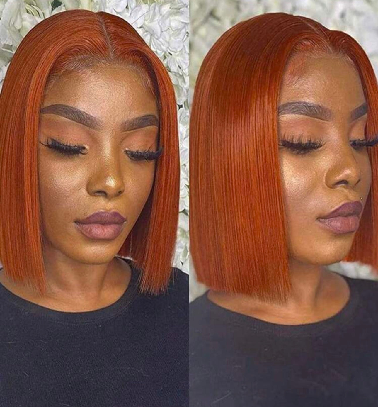 8” Bob Wig – Ginger Orange