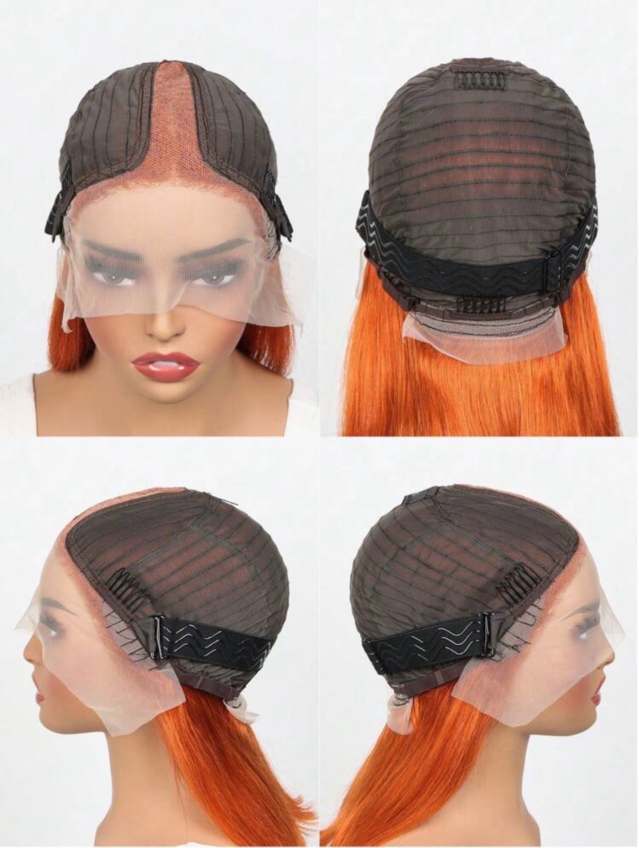 8” Bob Wig – Ginger Orange